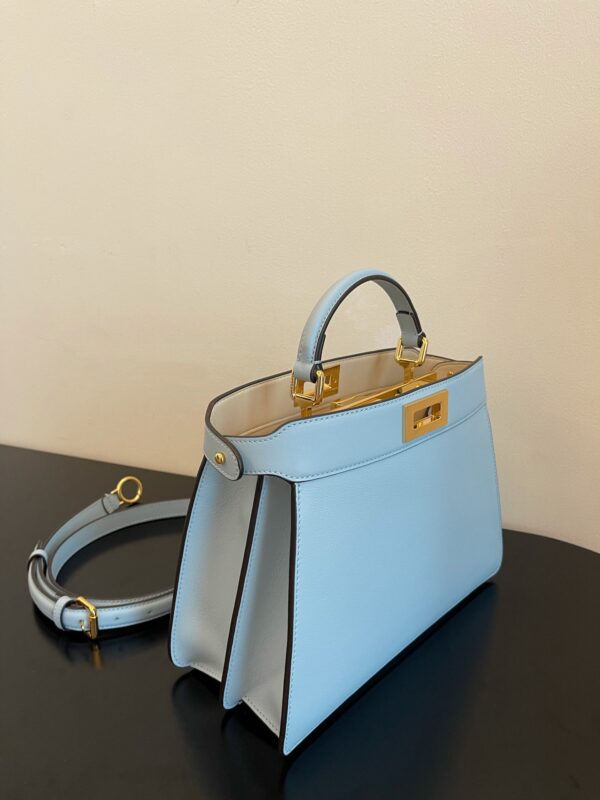 Fendi Peekaboo I See U Handbag - Blue - Image 5