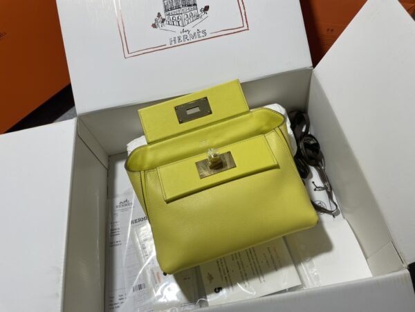 Hermes Mini2424 Handbag - Yellow - Image 3