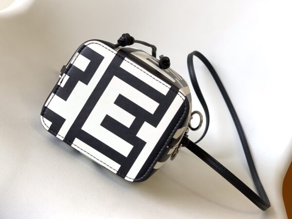 Fendi Roma and Marc Mon Tresor Mini Bucket Bag - Black/White - Image 3