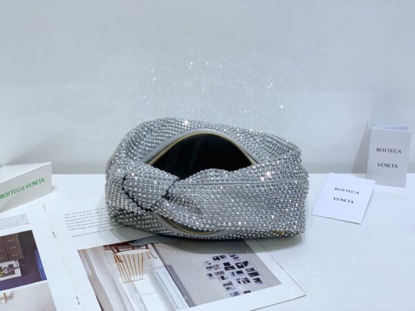 Bottega Veneta Mini Jodie Chinese Valentine’s Day Handbag - Silver - Image 3