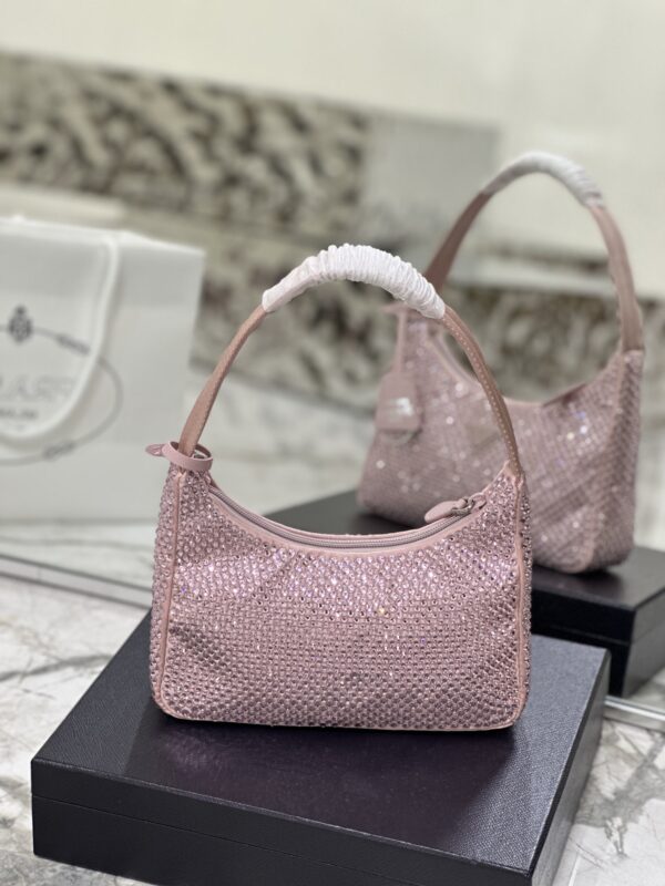 Prada Hobo Diamond Armpit Bag - Purple - Image 4