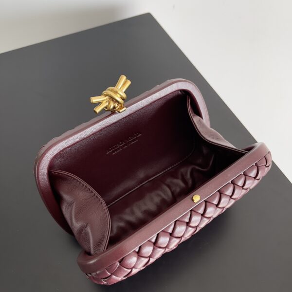 Bottega Veneta Knot Classic Dinner Clutch - Maroon - Image 2