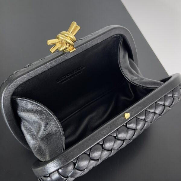 Bottega Veneta Knot Classic Dinner Clutch - Black - Image 3