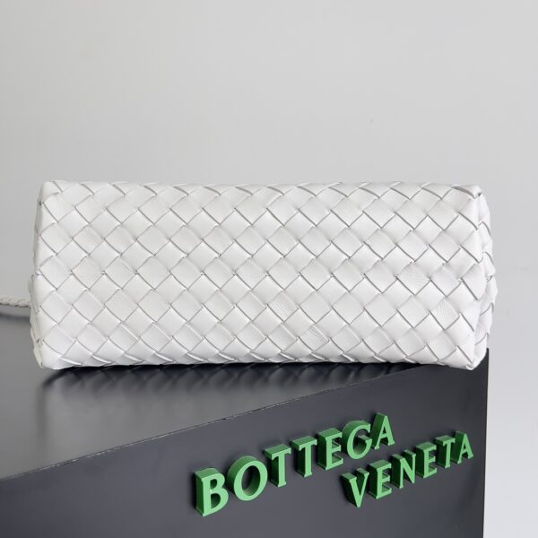 Bottega Veneta Andiamo Woven Handbag - White - Image 3