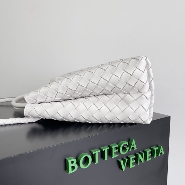 Bottega Veneta Andiamo Woven Handbag - White - Image 4