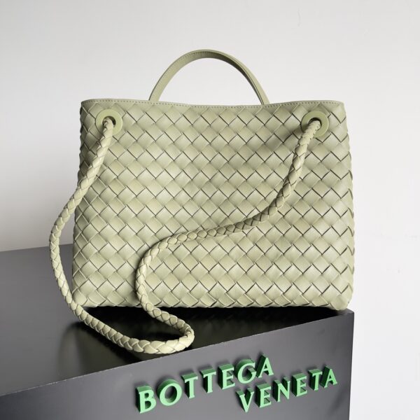 Bottega Veneta Andiamo Woven Handbag - Off White - Image 5