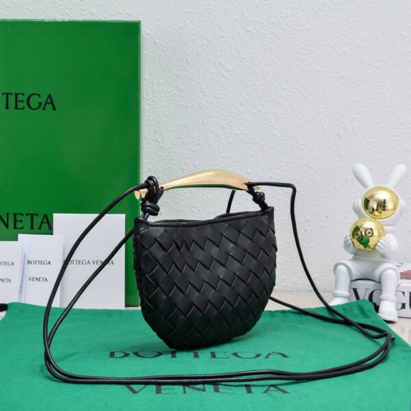 Bottega Veneta Mini Sardine Handbag - Black - Image 5