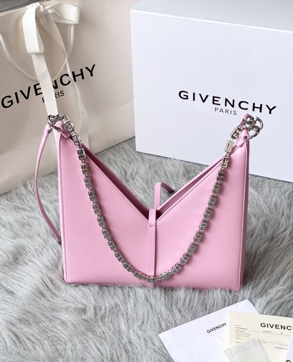 Givenchy V-shaped Cut Out Small Handbag - Pink - Image 5