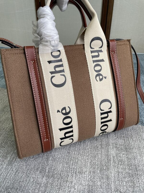 Chloe Woody Medium Tote Bag - Brown - Image 2