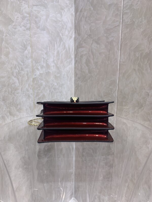 Bulgari Serpenti Snake Head-shaped Buckle handbag - Burgundy - Image 3