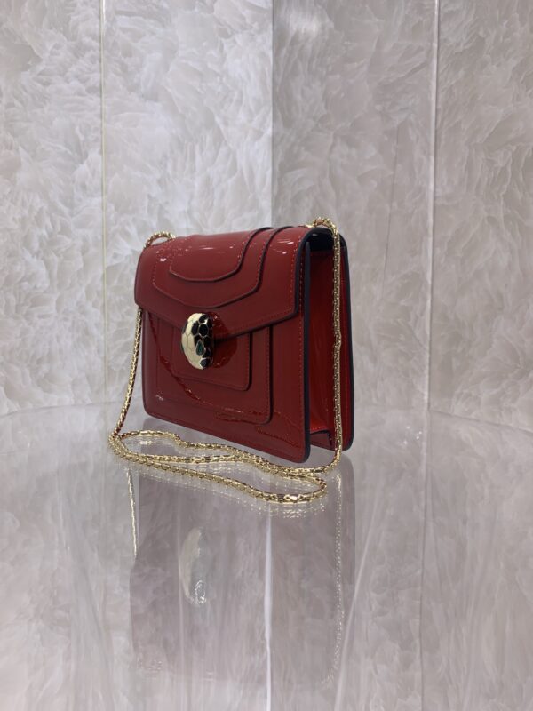 Bulgari Small Size Single Layer Single Chain Handbag - Red - Image 5