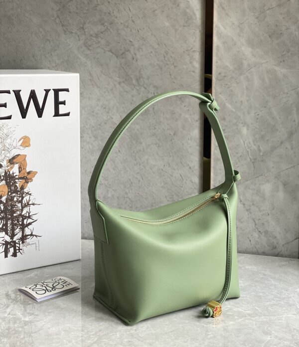 Celine Napa Lunch Box Bag - Green - Image 3