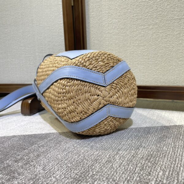 Chloe Concave Shape Basket Bag - Blue - Image 3