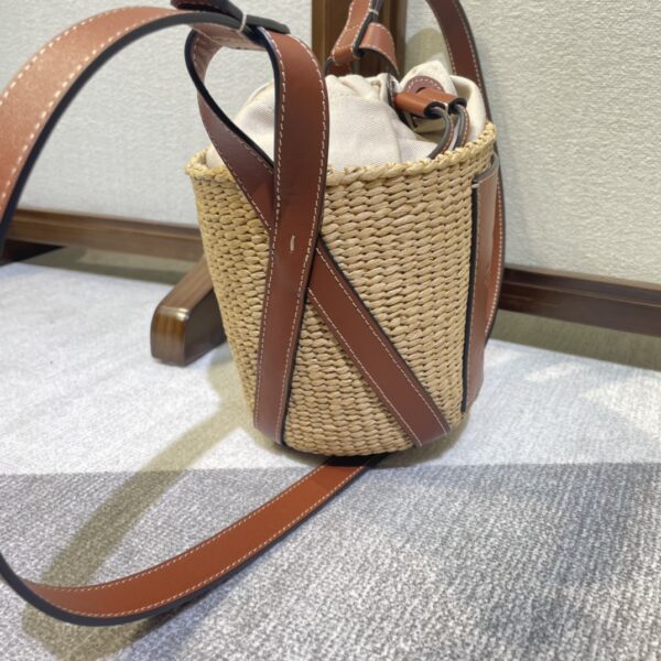 Chloe Concave Shape Basket Bag - Brown - Image 5