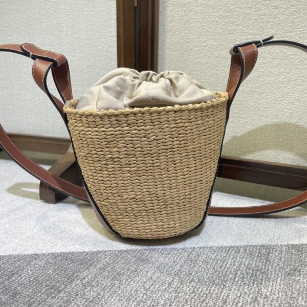 Chloe Concave Shape Basket Bag - Brown - Image 4