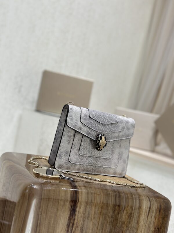 Bulgari Water Snake Skin Snake Head Bag - Image 5