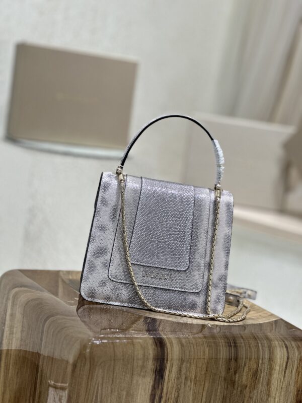 Bulgari Water Snake Skin Snake Head Bag - Image 4