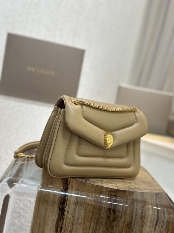 Bulgari Serpenti Reverse Small Shoulder Bag - Brown - Image 5