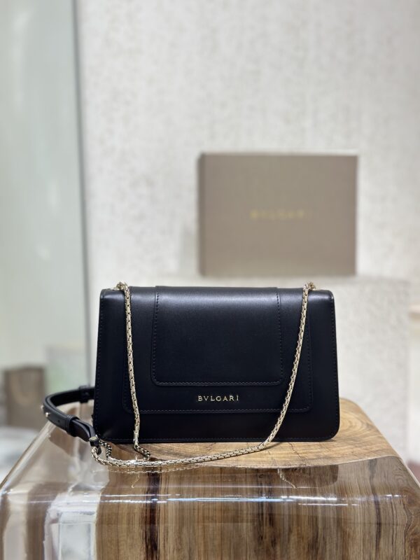 Bulgari Serpenti Forever Shoulder Bag - Black - Image 4