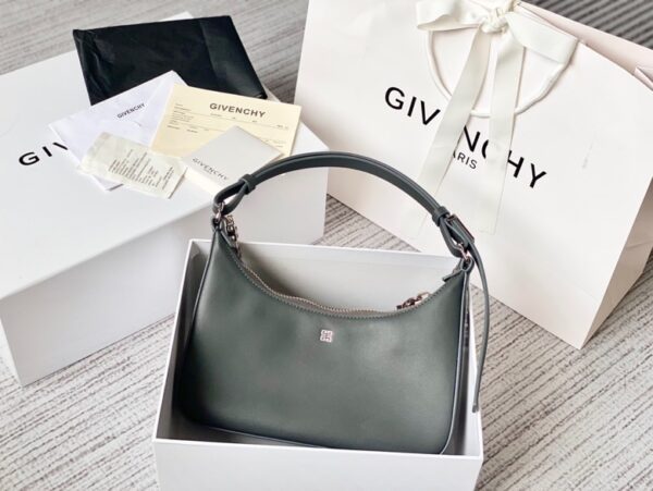 Givenchy Moon Cut Large Armpit Bag - Dark Gray - Image 2