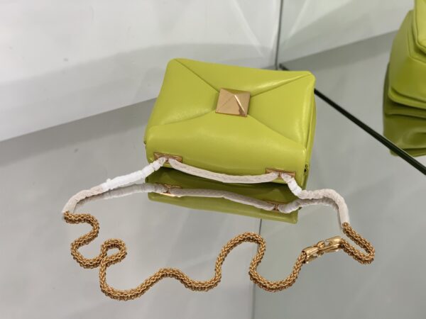 Valentino Liustud Tofu Bag - Lime - Image 4