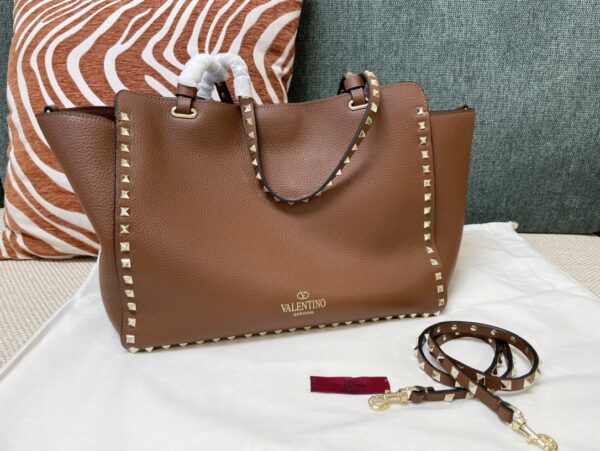 Valentino Rockstud Medium Handbag - Brown - Image 5