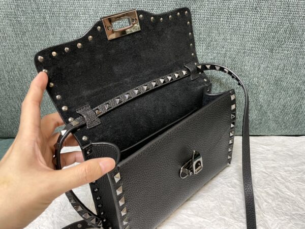 Valentino Messenger Falling Pattern  Bag - Black - Image 3