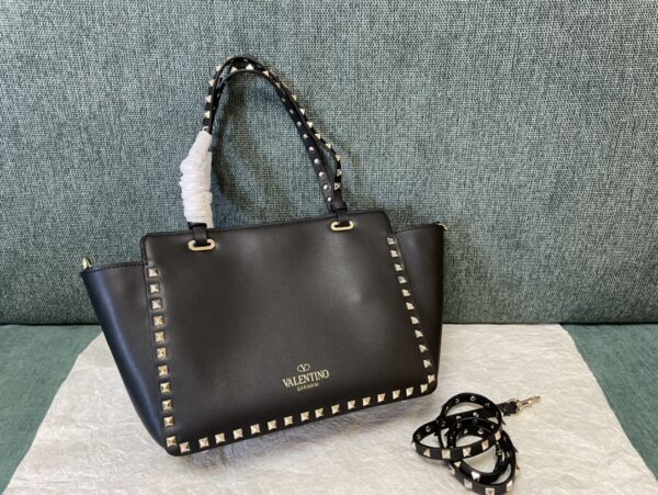 Valentino Rockstud Medium Handbag - Black - Image 4