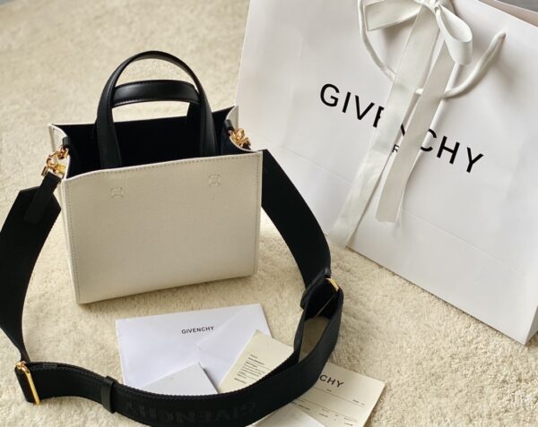 Givenchy Mini G Canvas Small Tote Bag - White - Image 5