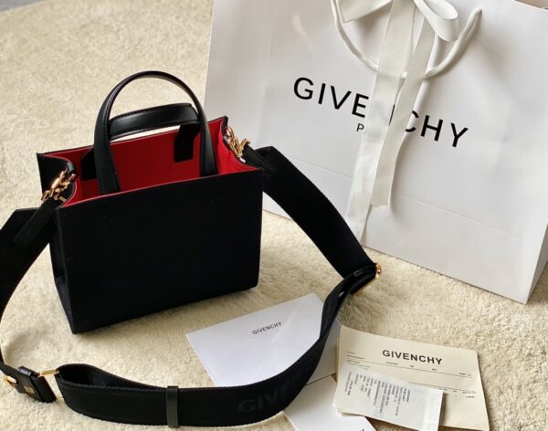 Givenchy Mini G Canvas Small Tote Bag - Black - Image 5