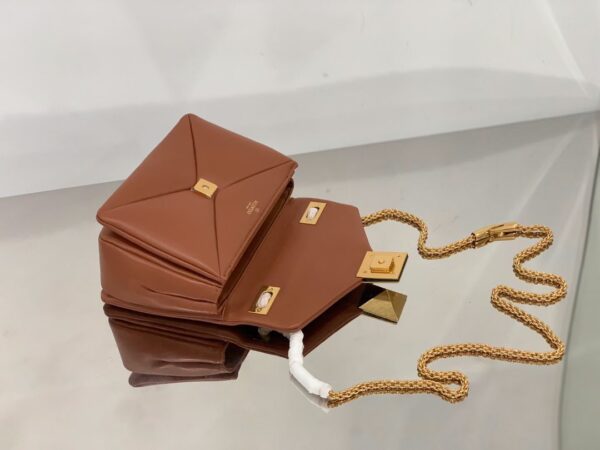 Valentino Liustud Tofu Bag - Brown - Image 3