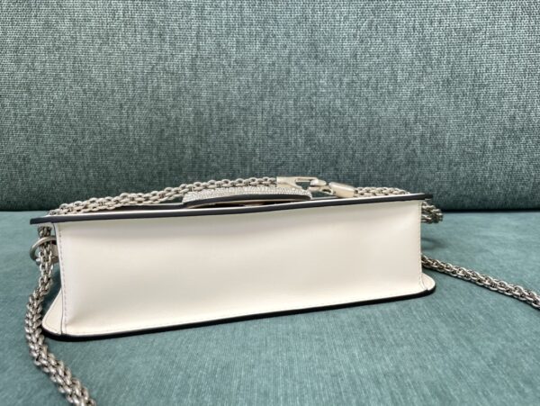 Valentino Calfskin Star Diamond Small Handbag - White - Image 2