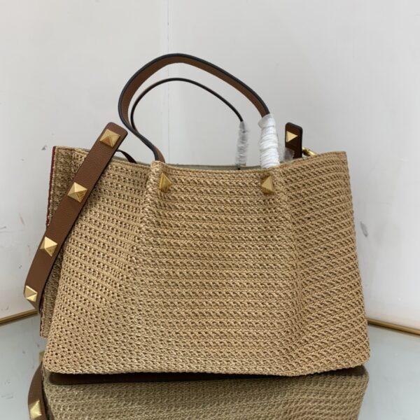 Valentino Raffia Large Bag - Brown - Image 2