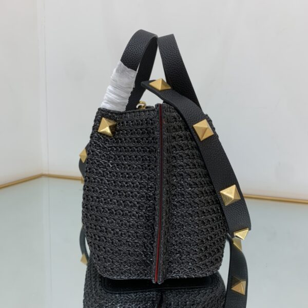 Valentino Raffia Small Bag - Black - Image 4